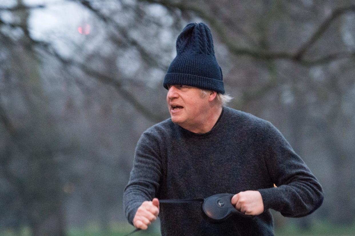 <p>Boris Johnson on his morning run earlier this week</p> (Jeremy Selwyn)