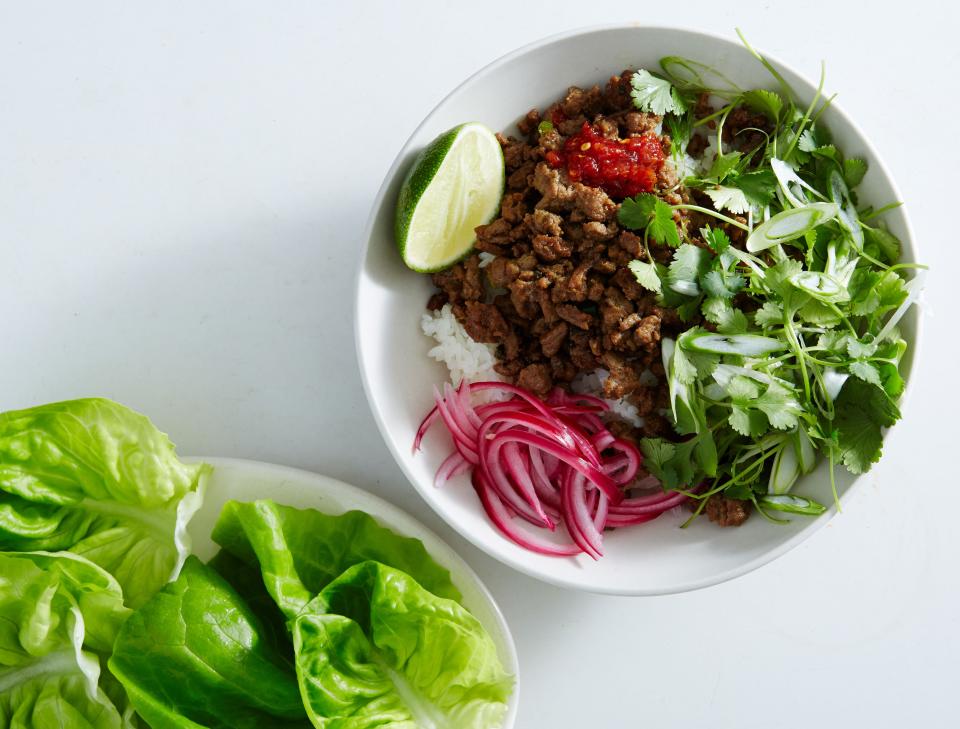 Larb is crispy for dinner, but reheats well the next day.