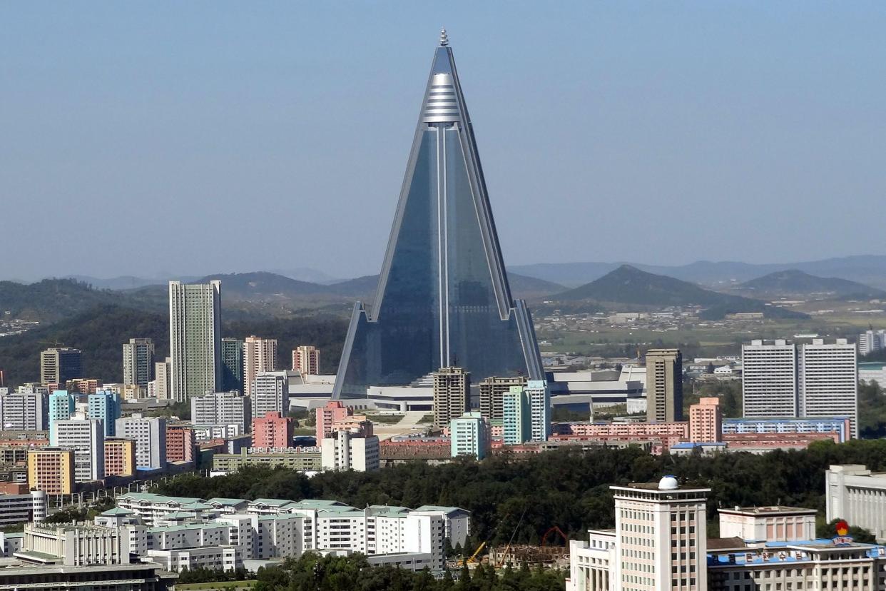 Ryugyong Hotel in Pyongyang, North Korea