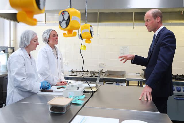 <p>GEOFF CADDICK/POOL/AFP via Getty</p> Prince William celebrates the seaweed industry and food innovation in Wales on June 11, 2024