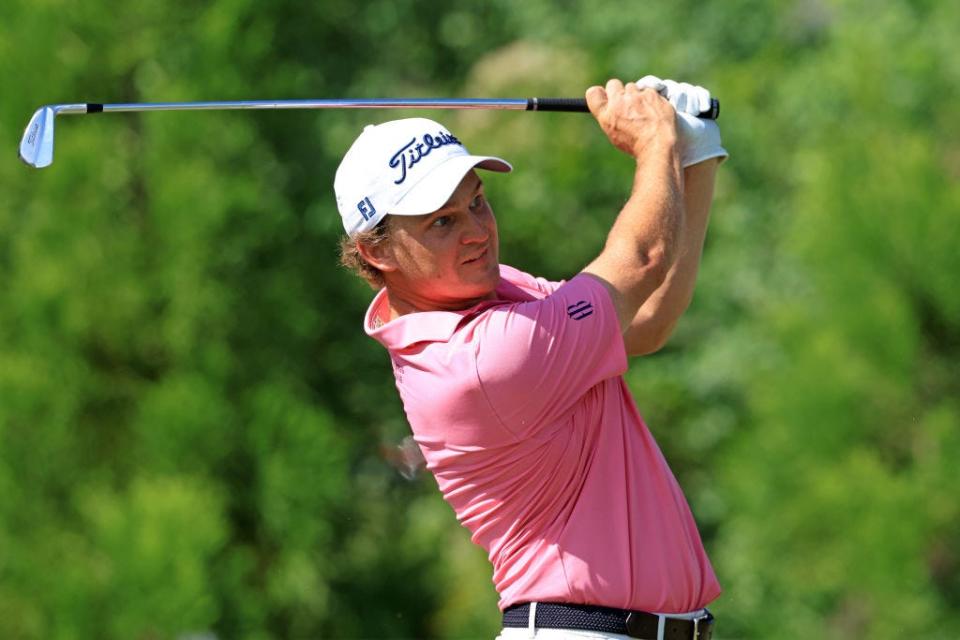 Jacksonville native Bud Cauley hits a shot during last week's Sanderson Farms Championship in Jackson, MS. He in the field this week for the Black Desert Championship in Utah.