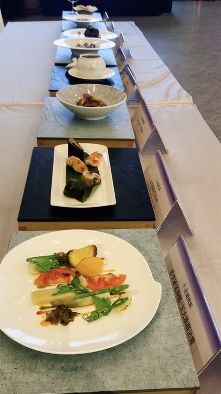  賴清德和蕭美琴國宴菜色。 圖：黃博郎／攝 