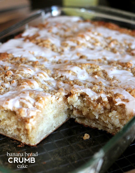 Embrace banana bread’s dessert status by turning it into a crumb cake. <a href="http://cookiesandcups.com/banana-bread-crumb-cake/?utm_source=feedburner&amp;utm_medium=email&amp;utm_campaign=Feed:+cookiesandcups+(cookies+and+cups)" target="_blank">Get the recipe from Cookies And Cups here.</a>