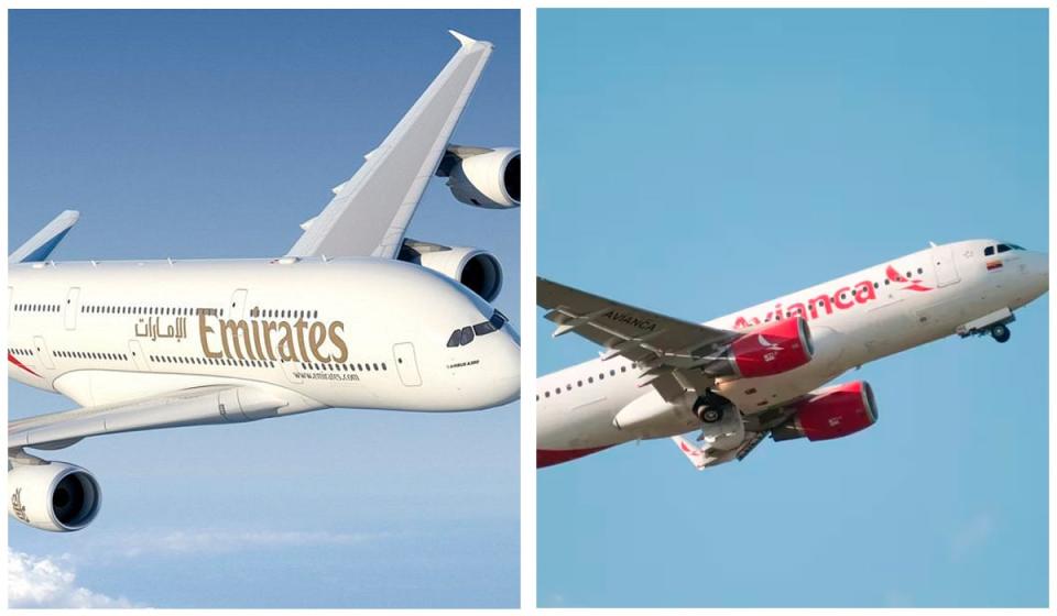 La diferencia de precios entre Fly Emirates y Avianca para volar desde Colombia. Imagen: archivo Valora Analitik.