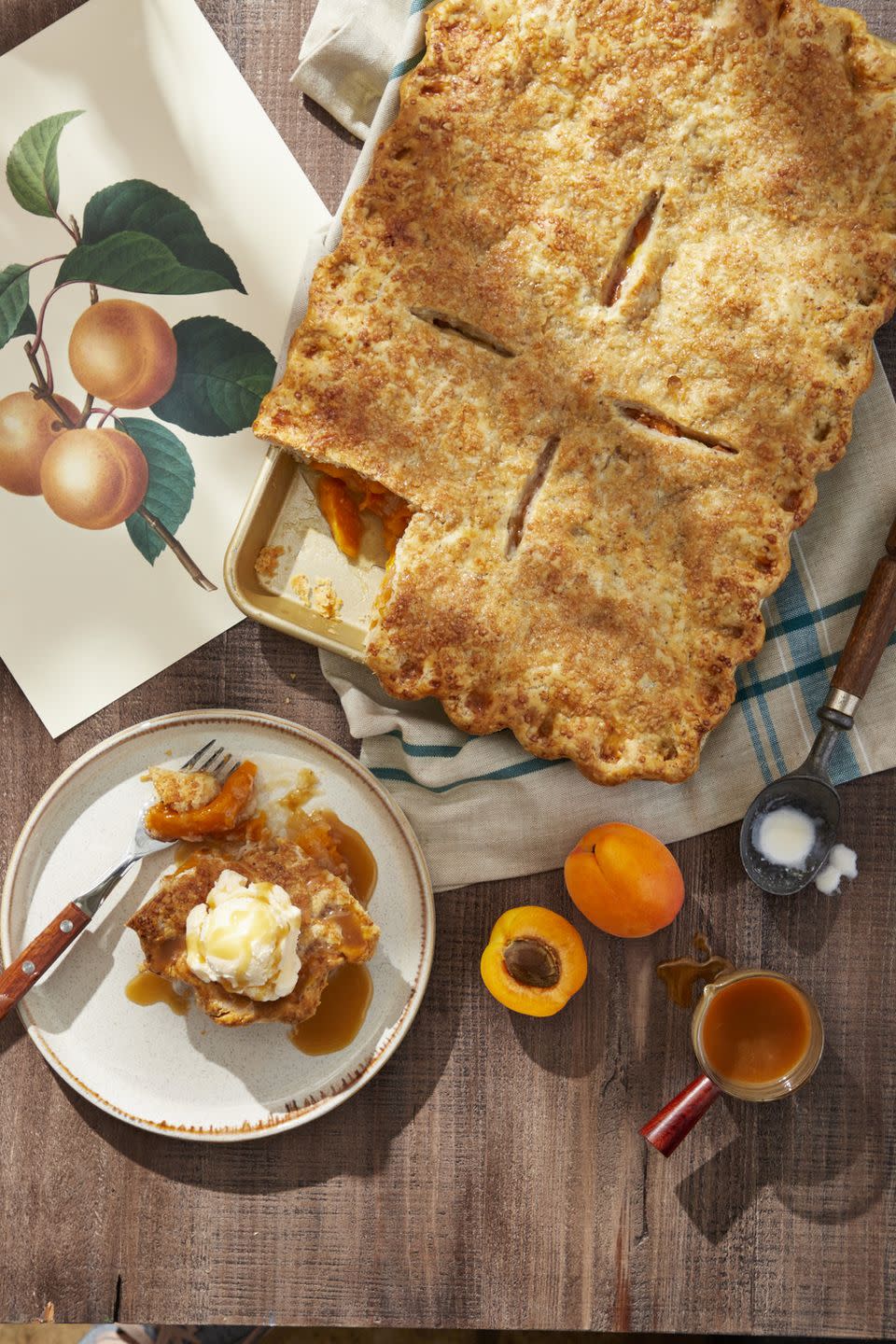 apricot almond slab pie