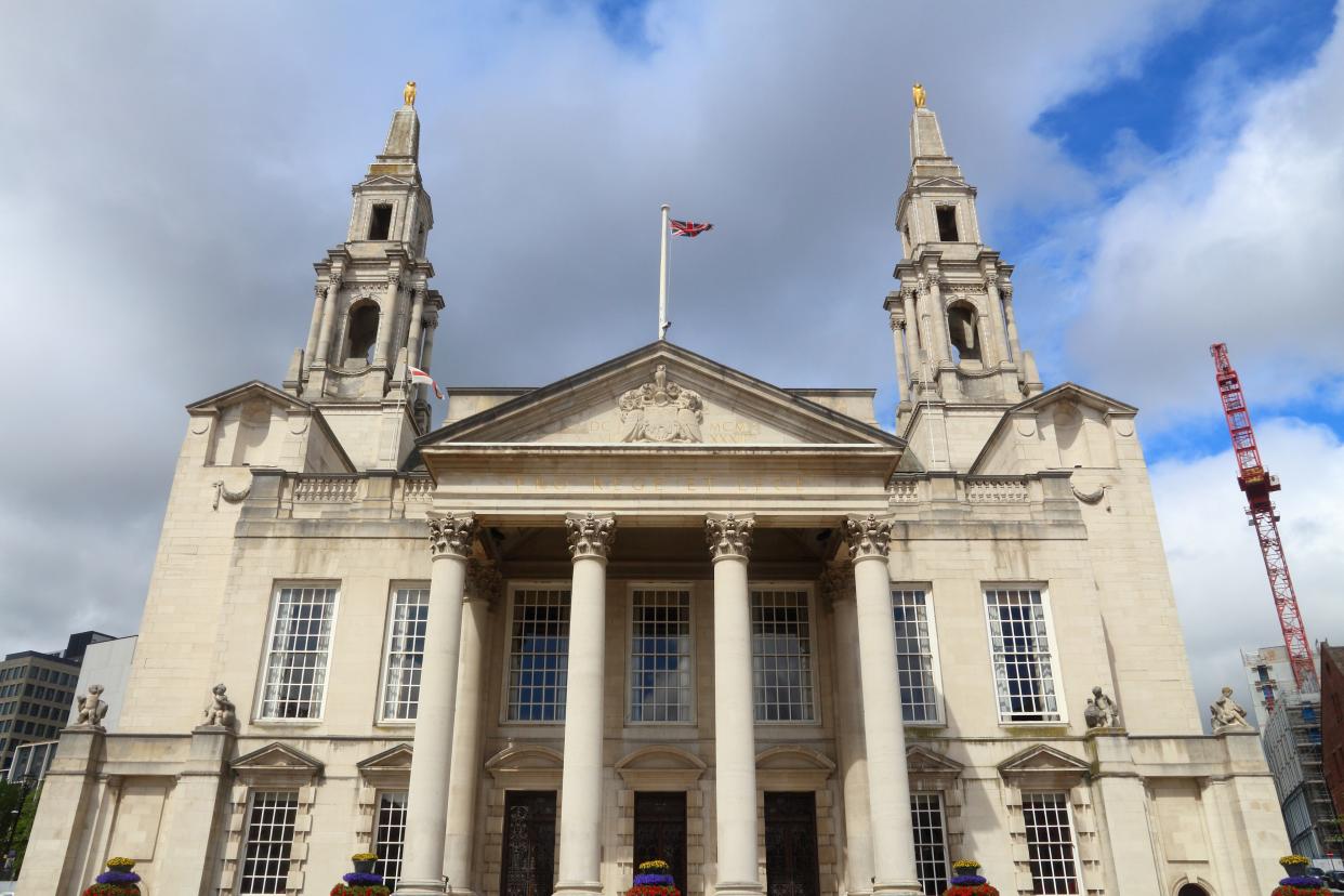 Leeds - city in West Yorkshire, UK. Civic Hall at Millennium Square.