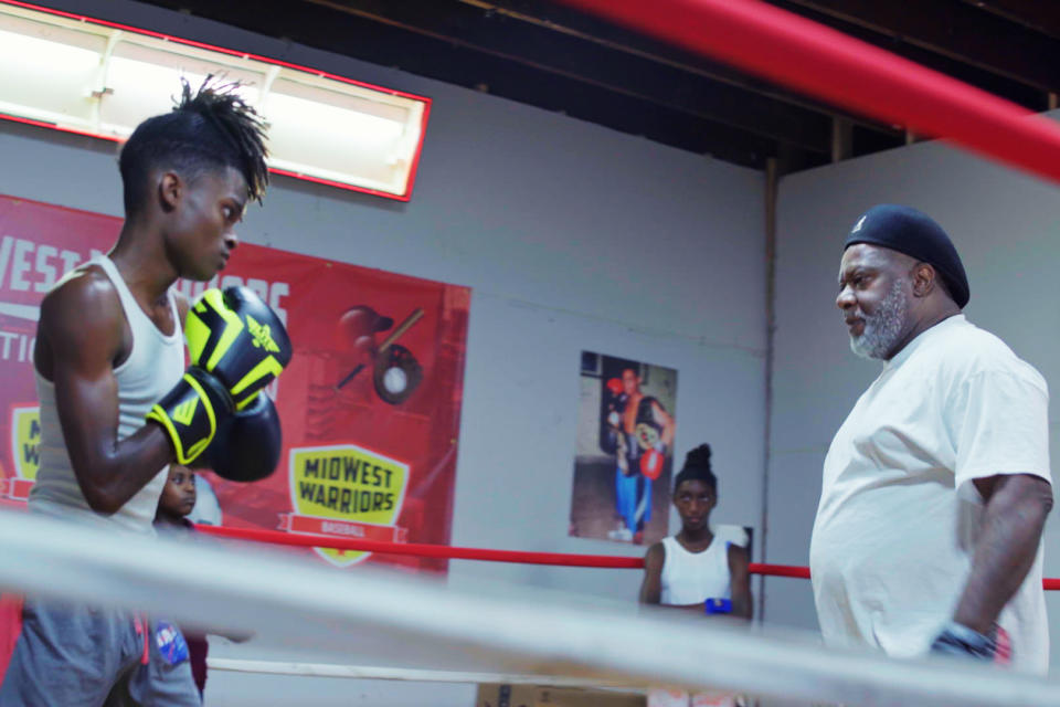 Reggie Williams in the ring in a scene from 