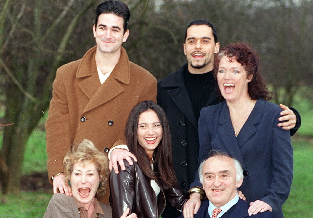 The Di Marco Family played by Marc Bannerman, Michael Greco, Leila Birch and Louise Jameson.