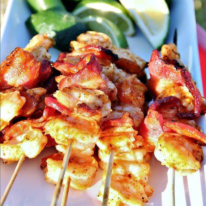 Shrimp and Bacon Kabobs
