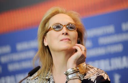 Actress Meryl Streep, President of the international jury for the 66th Berlinale International Film Festival, attends a news conference in Berlin February 11, 2016. The festival runs from February 11 until February 21 in the German capital. REUTERS/Stefanie Loos