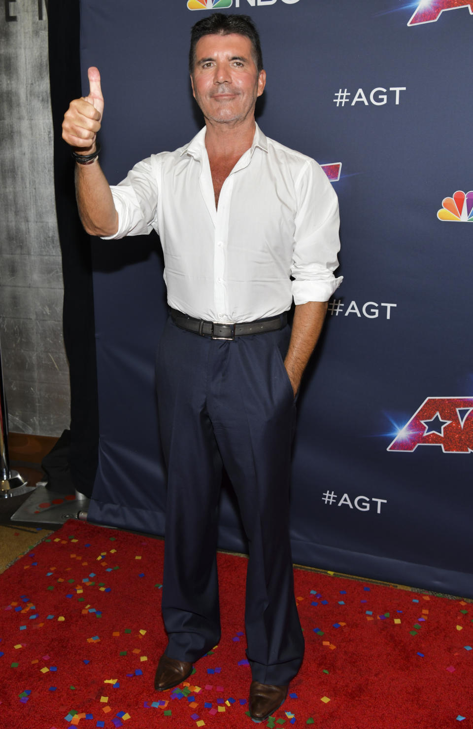 Simon Cowell attends the "America's Got Talent" Season 14 Finale Red Carpet at Dolby Theatre on September 18, 2019 in Hollywood, California.