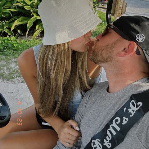 <p>Cole Swindell Instagram</p> Cole Swindell and Courtney Little on his Instagram.