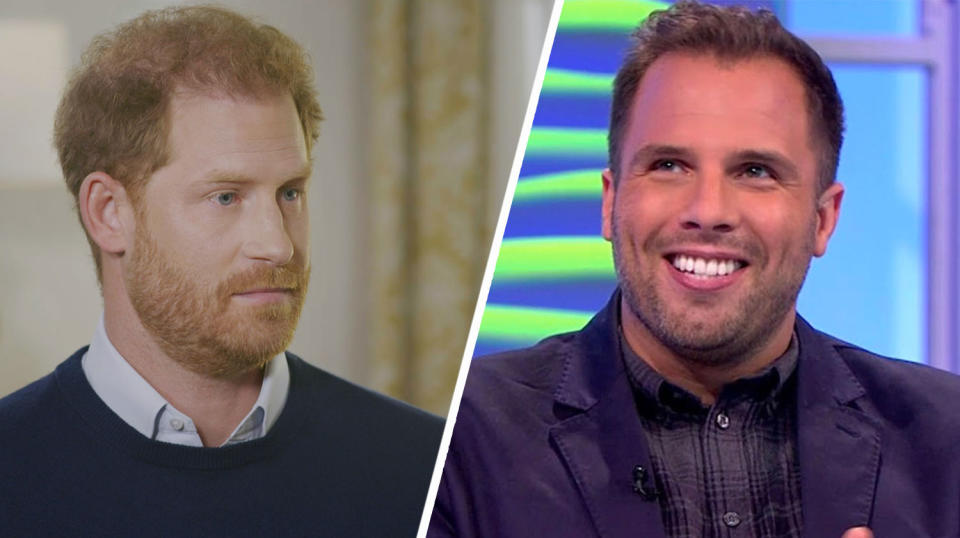 Pictures of Prince Harry and TV presenter Dan Wootton