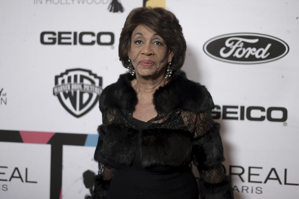 Rep. Maxine Waters, D - Calif., attends the 12th Annual ESSENCE Black Women in Hollywood Awards at the Beverly Wilshire Hotel on Thursday, Feb. 21, 2019, in Beverly Hills, Calif. (Photo by Richard Shotwell/Invision/AP)