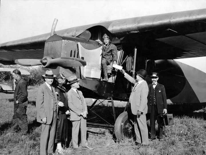 First commercial flight in Alaska in 1925.