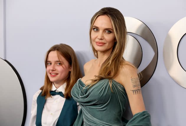 Angelina Jolie and her daughter Vivienne attend the 77th Tony Awards in New York in support of 