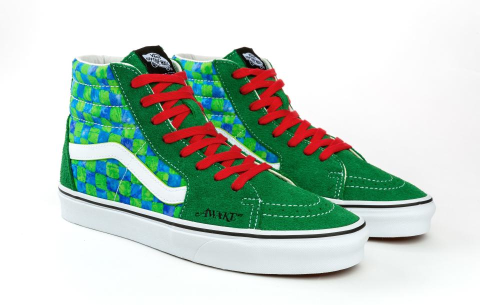 The green colorway of the Awake NY x Vans Sk8-Hi collab. - Credit: Courtesy of Vans