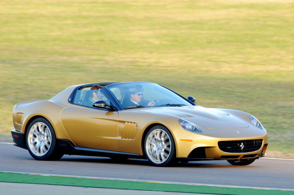 <p>Just a year after the SP1 was unveiled, Ferrari unwrapped its next unique commission. This time it was based on the 599GTB, the lucky buyer was American <strong>Edward Walson</strong> and the inspiration came from the 1968 Ferrari-based Golden Roadster that starred in the 1968 cult film <strong><em>Histoires Extraordinaires</em></strong>.</p>