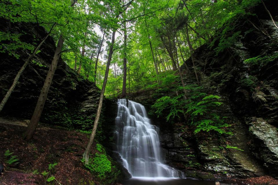 Pennsylvania: Bushkill Falls Red and Blue Trail