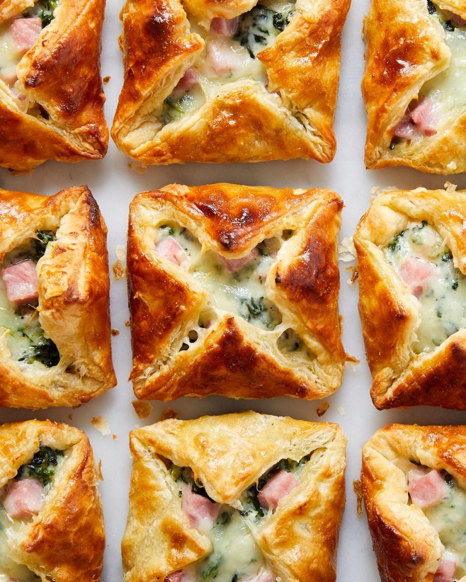 Ham & Cheese Spinach Puffs