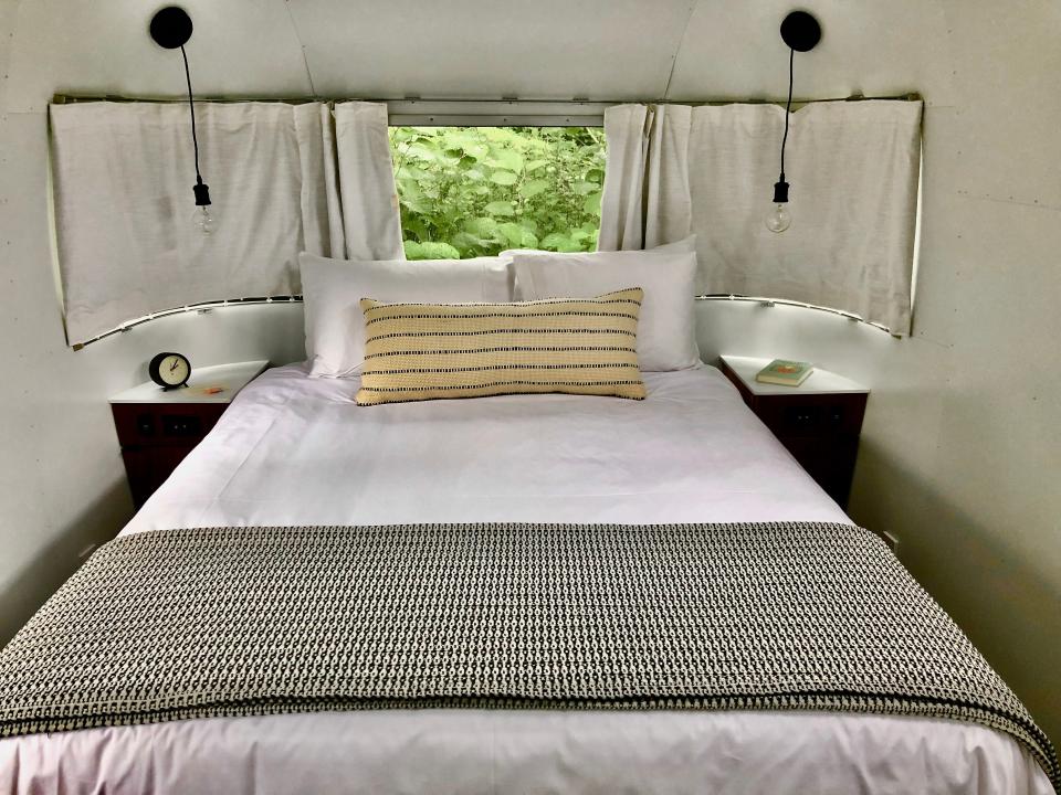 Comfy beds make all the difference to the camping experience at AutoCamp Cape Cod.