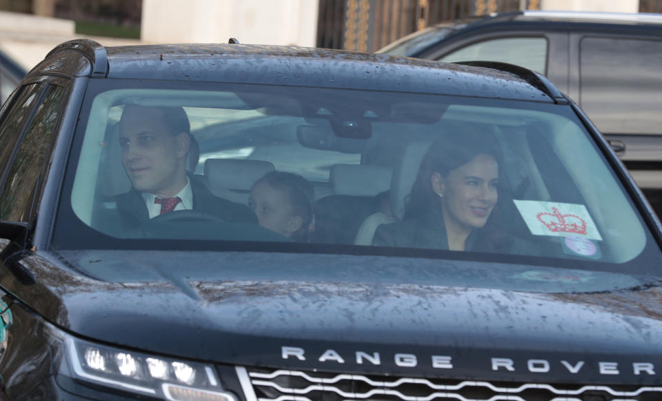 Lord Frederick Winsdor and Sophie Winkleman arrive for the Queen's Christmas lunch at Buckingham Palace, London.