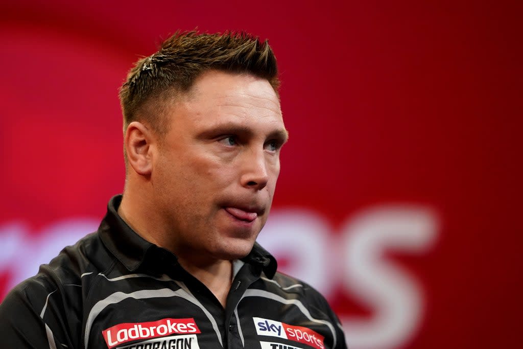 Welshman Gerwyn Price, the world champion, built momentum after losing the opening set (Zac Goodwin/PA) (PA Archive)