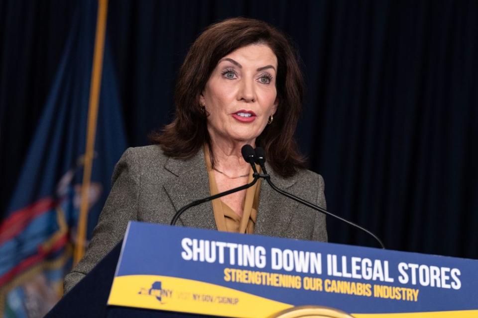 A state board overseeing Gov. Kathy Hochul’s embattled pot program approved 114 new licenses on Friday. Lev Radin/Pacific Press/Shutterstock