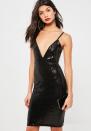 <p><a rel="nofollow noopener" href="https://www.missguided.co.uk/occasion/party-shop/sequin-plunge-midi-dress-black-animal" target="_blank" data-ylk="slk:Missguided, £30;elm:context_link;itc:0" class="link ">Missguided, £30</a> </p>