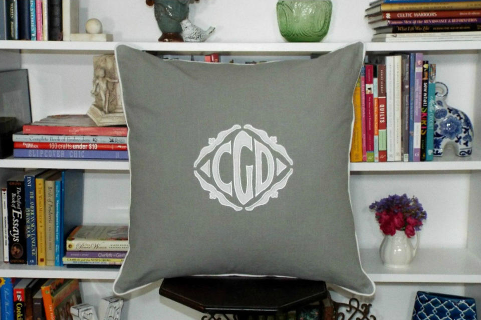 Monogrammed Euro Sham