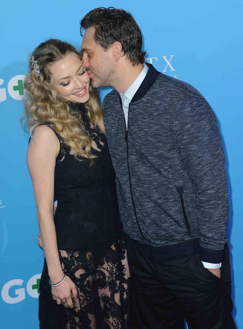 Amanda Seyfried and actor Thomas Sadoski arrive for the Premiere Of Amazon Studios And STX Films' "Gringo" held at Regal LA Live Stadium 14 on March 6, 2018 in Los Angeles, California