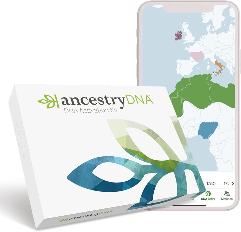 AncestryDNA: Genetic Ethnicity Test, Ethnicity Estimate, AncestryDNA Test Kit. Image via Amazon.