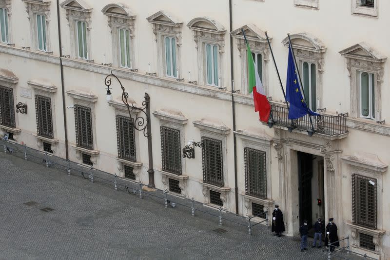 Italian Prime Minister designate Draghi moves closer to forming a government, in Rome