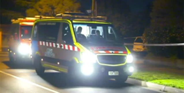The woman, aged in her 40s, was shot at a home in Hallam, in Melbourne's south-east. Picture: 7 News