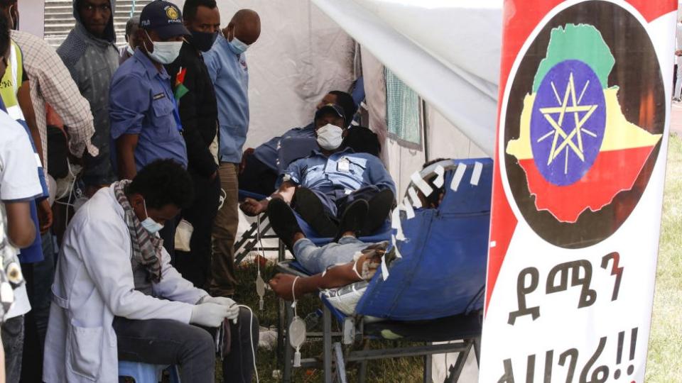 Donación de sangre en Adís Abeba.