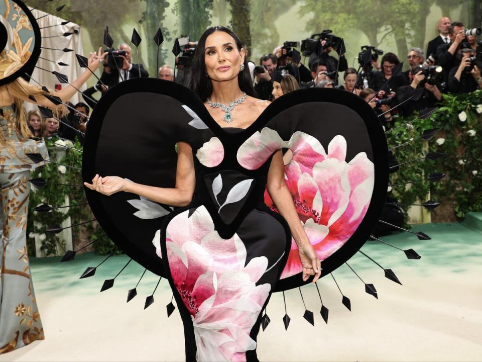 Demi Moore attends The 2024 Met Gala Celebrating “Sleeping Beauties: Reawakening Fashion” at The Metropolitan Museum of Art on 6 May 2024 in New York City. (Getty Images)