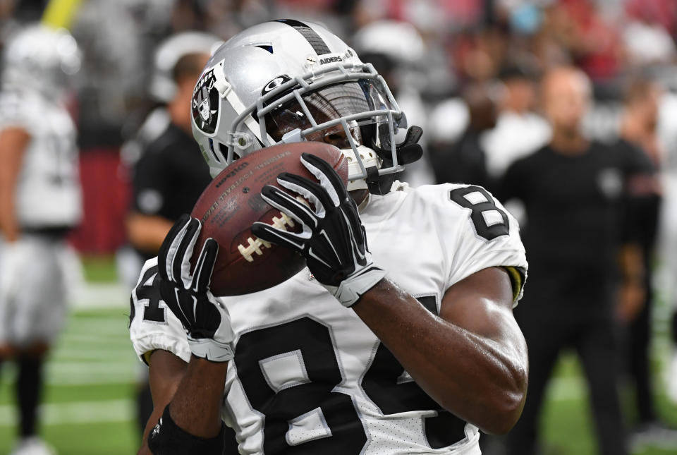 Antonio Brown is a free agent after the Raiders released him. (Getty Images)