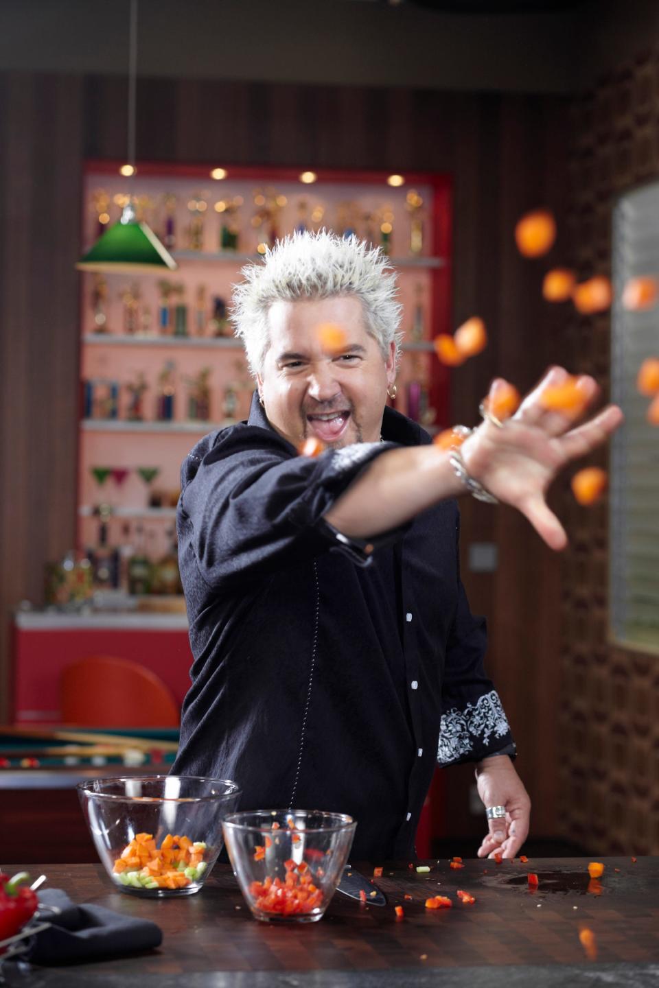 Guy Fieri, host of the Food Network’s “Triple-D,” was in Rhode Island last week filming for his new show. Tiverton's Evelyn's Drive-in was among his stops.