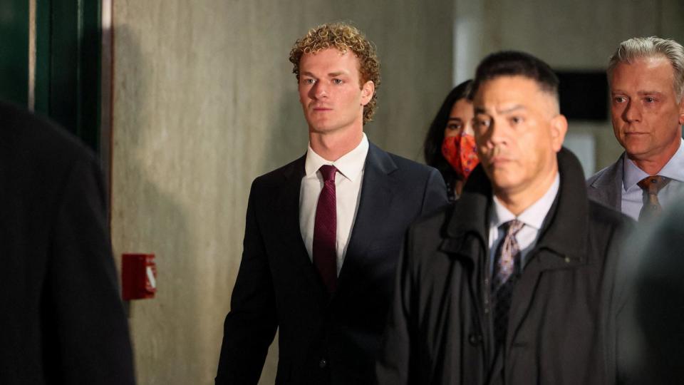 PHOTO: Former U.S. Marine Daniel Penny arrives at the Manhattan Criminal Court in New York City on March 20, 2024.  (Brendan Mcdermid/Reuters)