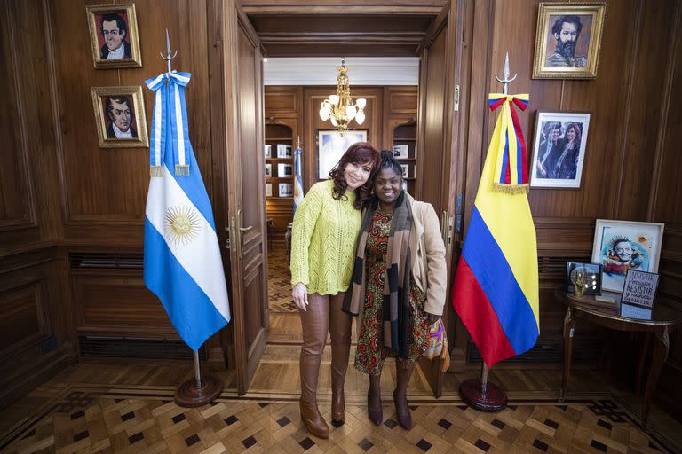 Cristina Kirchner recibió a la vicepresidente electa de Colombia, Francia Márquez Mina