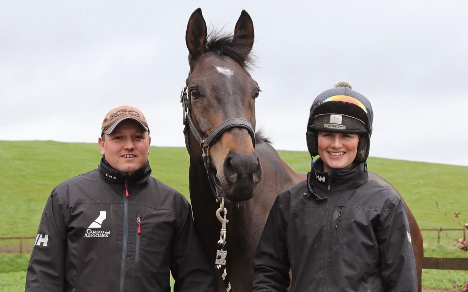 Tom Ellis, 39, and his jockey wife Gina Andrews, 32