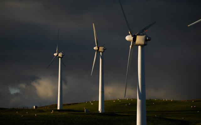 The Welsh government is aiming for 100 per cent of its electricity to come from renewable sources in 12 years’ time - Daniel Leal/AFP via Getty Images