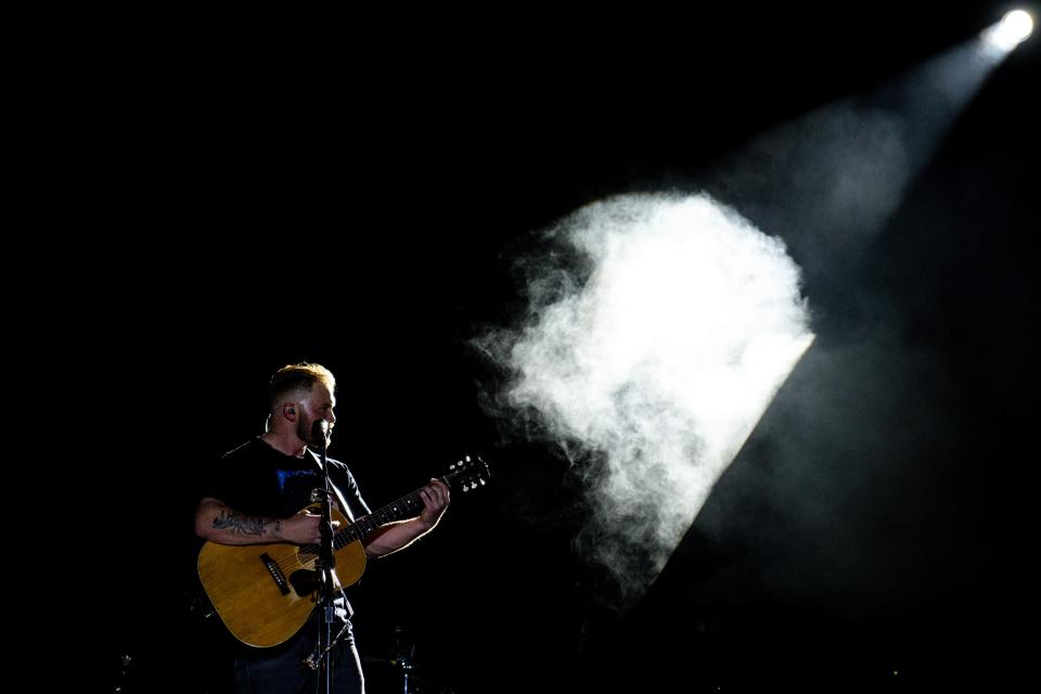 Zach Bryan performed during day two of Hinterland on Aug. 5 in St. Charles.