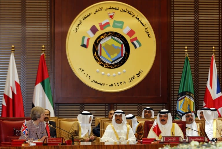 A plenary session of the Gulf Cooperation Council summit in Manama on December 7, 2016