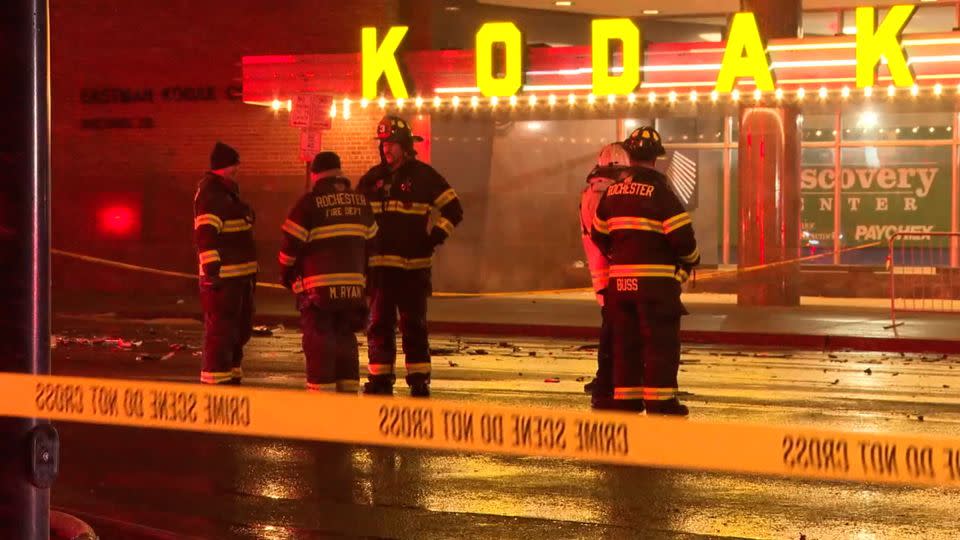 Two people were killed and nine others were injured when two cars collided, caught fire and plowed into a crowd as a New Year's Eve concert was letting out from Kodak Center in Rochester, New York, on January 1. - WHAM