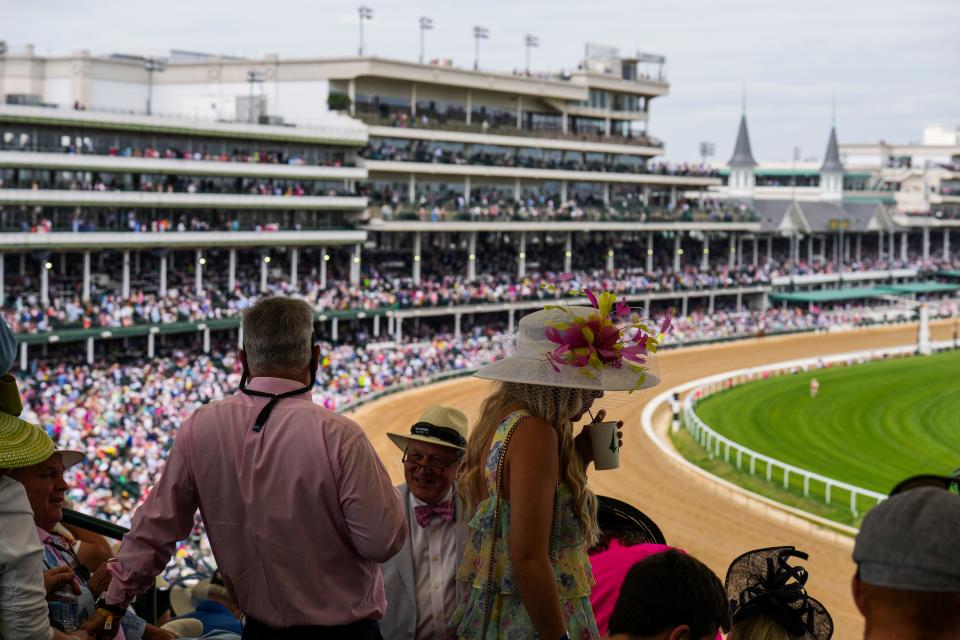 A huge crowd turned out for the Kentucky Derby Saturday at Churchill Downs in Louisville, Ky. May, 6, 2023.