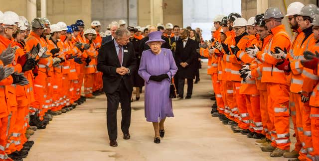 The Queen at the site of Bond Street station