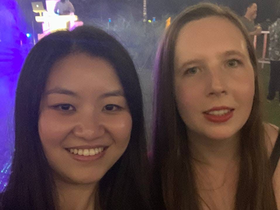Insider reporters Vicky Huang on the left and Kari McMahon on the right