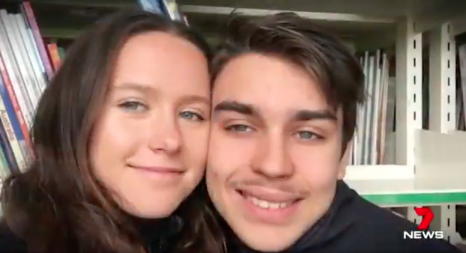 Year 12 students Mikayla Eastwood and Hayden Perkins were believed to be high school sweethearts. Source: 7 News