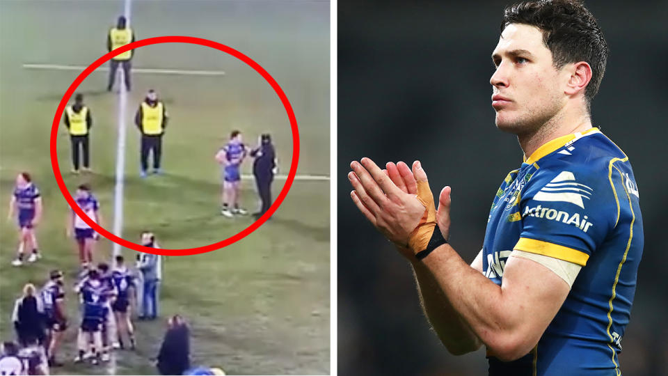A circled image shows the extra security assigned to Mitchell Moses, with a potrait of Moses on the right.